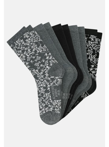 Schiesser Socken Bluebird in Grau / schwarz