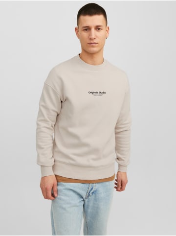 Jack & Jones Weiches Sweatshirt mit 3D Print Relaxed Fit JORVESTERBRO in Sand