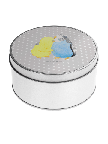 Mr. & Mrs. Panda Aufbewahrungsbox Wellensittich Liebe ohne Spruch in Grau Pastell