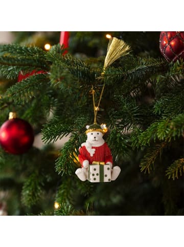 Villeroy & Boch Ornament Plüschbär 2026 Christmas Classics in 6,5 x 6,8 x 8 cm in weiß-gold
