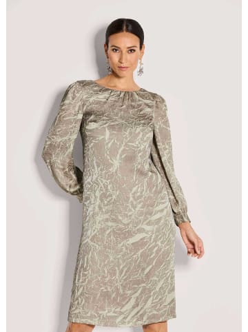 MADELEINE Modernes Crash-Kleid mit Two-Tone-Effekt in cappuccino / wollweiß / melange