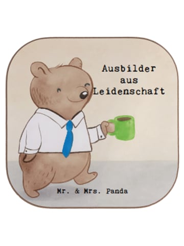 Mr. & Mrs. Panda Untersetzer für Gläser Ausbilder Leidenschaft D... in Weiß