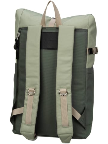 SANDQVIST Rucksack / Backpack Ilon Rolltop Backpack in Multi Dew Green/Night Grey