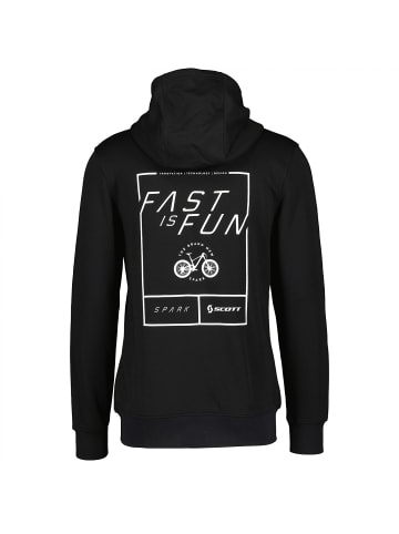 SCOTT M SPARK FAST IS FUN L/SL ZIP HOODY in Schwarz