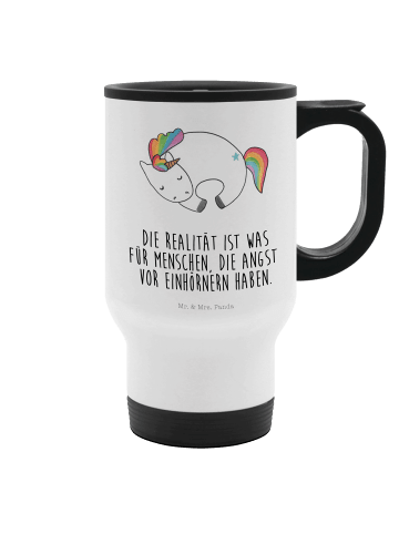Mr. & Mrs. Panda Thermobecher To Go Einhorn Nacht mit Spruch in Weiß