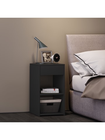 ebuy24 Nachttisch Sledo Maxi Schwarz 35 x 35 cm