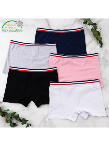 LOREZA 10er Set Pantys - Streifen - Bunt 164-170