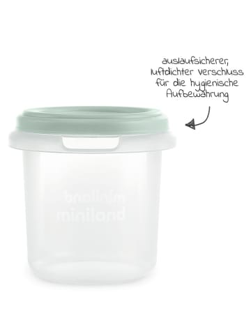 Miniland Aufbewahrungsbehälter 10er Pack + 2 Löffel 200 ml - in gruen