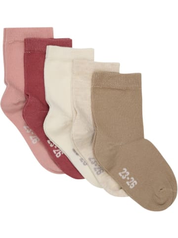 Minymo Kinder Socken "Ankle Sock Multi (5-Pack)" in Rosa