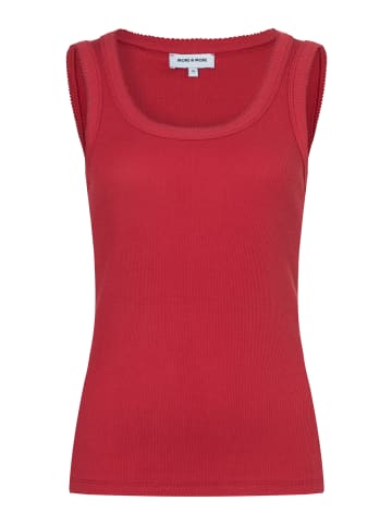 More & More schmales, geripptes Basic-Tanktop in red pepper
