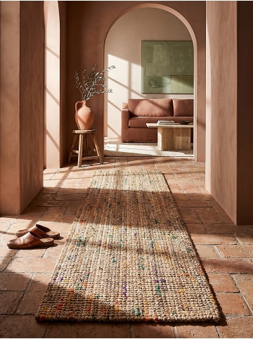KADIMA DESIGN Naturfaser-Teppich Handgewebt ERME Jute Naturbelassen Modern in Natur-Multicolor