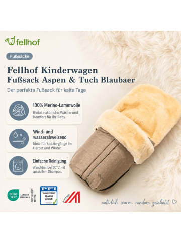 Kinderhaus Blaubär Kinderwagen-Fellsack Aspen TOP in Beige Melange