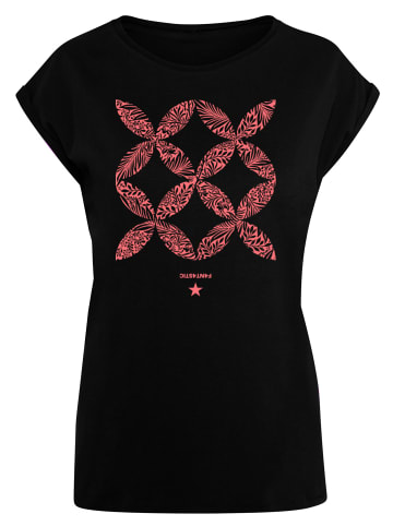 F4NT4STIC T-Shirt Blumenmuster Coral in schwarz