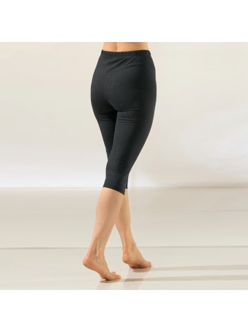 REDBEST Single-Jersey Capri-Leggings im 2er-Pack in anthrazit meliert