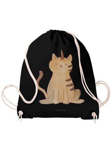 Mr. & Mrs. Panda gym rucksack Einhorn Katze ohne Spruch in Schwarz