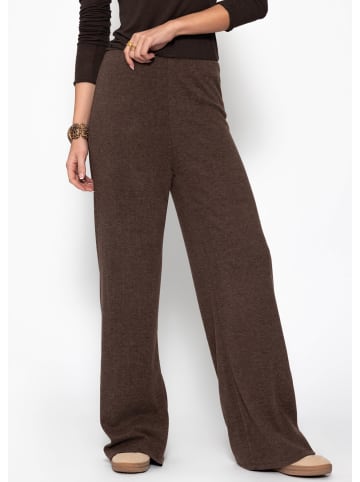 SASSYCLASSY Loungewear Hose mit geradem Bein in Braun