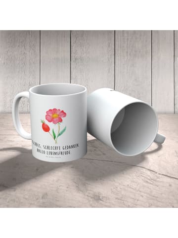 Mr. & Mrs. Panda Kindertasse Blume HageRundunge mit Spruch in Weiß