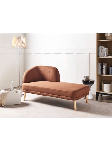 Beliani Chaiselongue TANLAY in Braun - (W) 74 x (H) 78 x (L) 153 cm