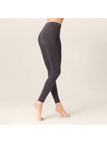 Kunert Strickstrumpfleggings Sensual Cotton weicher Bund in Antracite