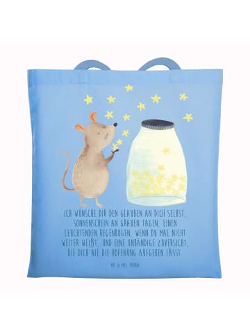Mr. & Mrs. Panda Laptoptasche Maus Sterne mit Spruch in Sky Blue