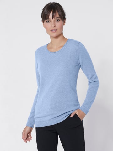 WITT WEIDEN Kaschmir-Pullover in blau-meliert