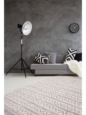Kurzflor Teppich Nadine 410 in Natur Silber