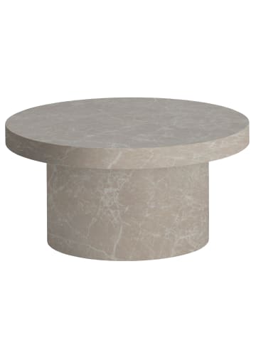 KADIMA DESIGN Couchtisch 60x60x30 cm Sandfarben Sofatisch in Stein-Optik Modern, in Beige