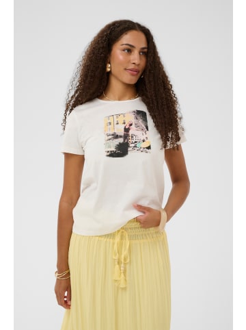 Cream T-shirt CRStrina Regular fit in Lemon Aqua Riviera Collage