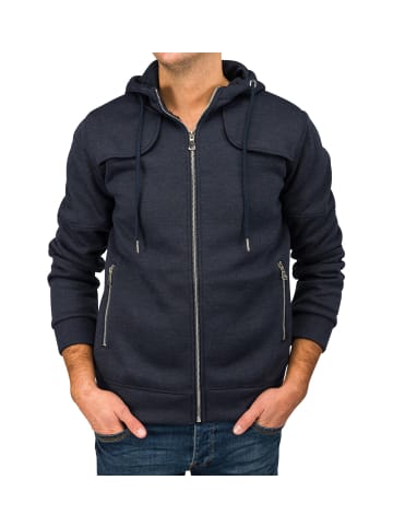 Arizona-Shopping Sweat Jacke Kapuzenjacke Zip Hoodie in Blau