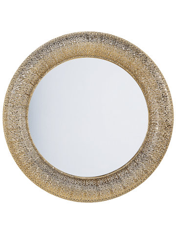 Beliani Wandspiegel CHANNAY in Gold - (W) 80 x (H) 80 x (L) 5 cm
