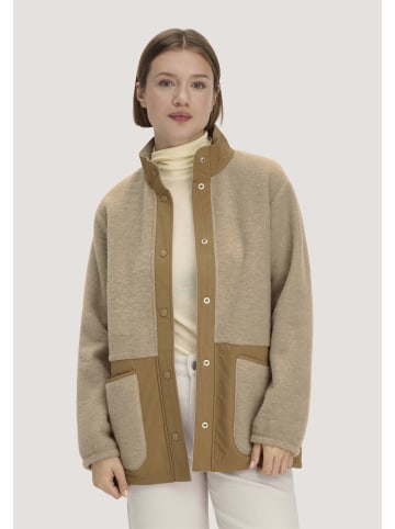Hessnatur Hessnatur Wolfleece Jacke Patch Relaxed aus reiner Bio-Merinowolle in sand