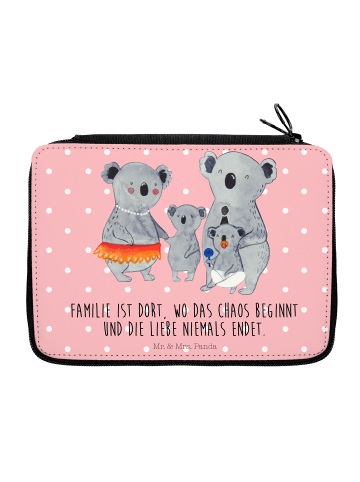 Mr. & Mrs. Panda Federmappe Koala Familie mit Spruch in Rot Pastell