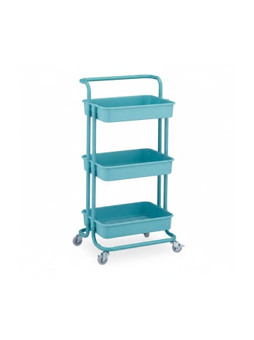 relaxdays Rollwagen in Türkis -  (B)43 x (H)86 x (T)42 cm