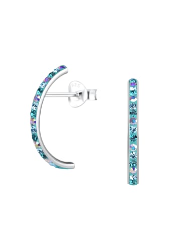 Alexander York Ohrstecker CURVED CRYSTAL aqua in 925 Sterling Silber, 2-tlg.