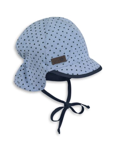Sterntaler Schirmmütze mit Nackenschutz in himmelblau