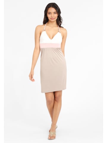 Beach Time Jerseykleid in creme-taupe-rose
