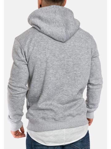 Humy Basic Sweater Hoodie Einfarbig mit Schall Kapuze in Hellgrau