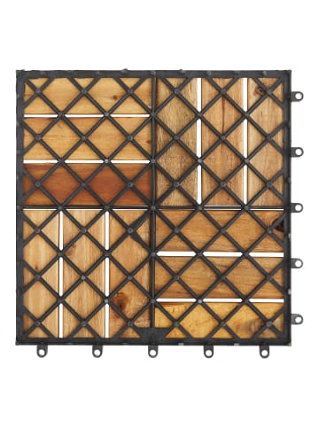 home24 Terrassenfliese Temai 33er-Set Typ B in Akazie Hellbraun