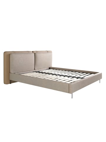 Angel Cerdá Bett 7154 in Nerz / Grau / Stahl – (B)217 x (H)222 x (T)100 cm