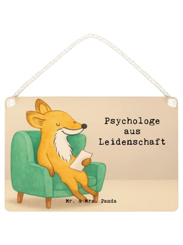Mr. & Mrs. Panda Schild Psychologe Leidenschaft Design mit Spruch in Weiß
