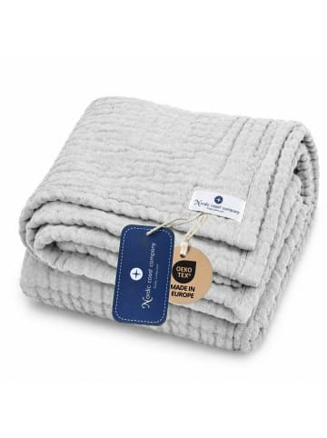 nordic coast company Musselindecke, Puckdecke, Einschlagdecke, Babydecke Musselin, atmungsaktiv