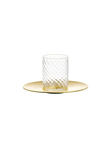 Eisch Espressoglas mit Untertasse Twist 100 ml in gold