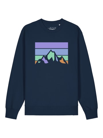 wat? Apparel Sweatshirt Retro Landscape in Dunkelblau