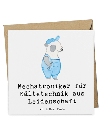 Mr. & Mrs. Panda Deluxe Karte Mechatroniker für Kältetechnik Lei... in Weiß