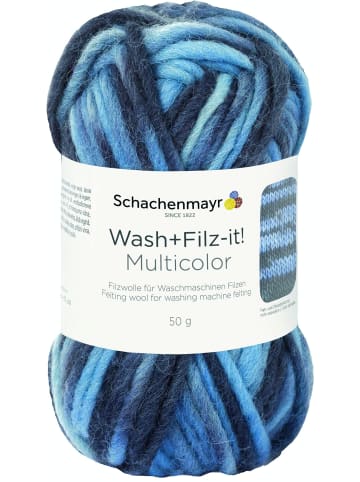 Schachenmayr since 1822 Filzgarne Wash+Filz-it! Multicolor, 50g in Bleu-graphit