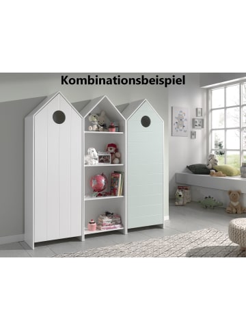 58 aufm Kessel REGALSCHRANK Kania 58x37x171 MDF+Holzwerkstoff Weiß /Mint