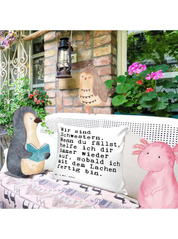 Mr. & Mrs. Panda Dekokissen Wir sind Schwestern. Wenn... mit Spruch in Weiß