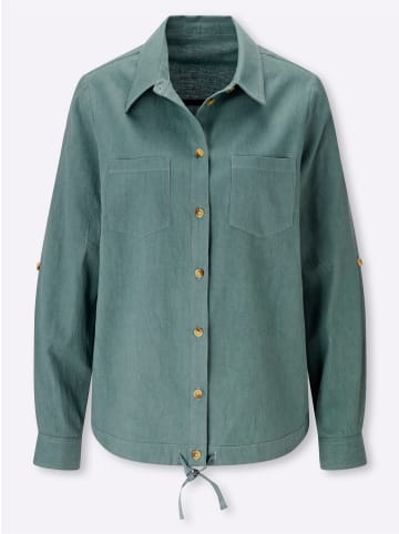 Sieh an! Cord-Bluse in jade