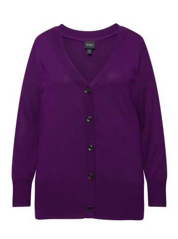Ulla Popken Strickjacke in dunkles violett