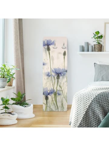 WALLART Garderobe - Kornblumen und Gräser im Feld in Violett